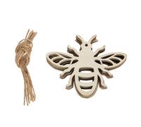 NIYANGLE 30Pcs Unfinished Wood Bee Shaped Slices DIY Craft Supplies Creative Wooden Honeybee Decorations for Home Wall Art and Fun Painting Projects