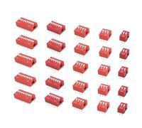NIYANGLE 35pcs 2.54mm Dip Slide Toggle Switches Plastic Electronic Coding Switches for Circuit Control Practical Pack
