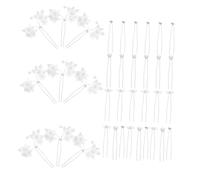 NIYANGLE 36pcs Bridal Hair Pins U Shape Rhinestone Pearl Flower Hair Accessories for Brides Bridesmaids Elegant Styling Sticks Decorative Barrettes for Wedding Updo