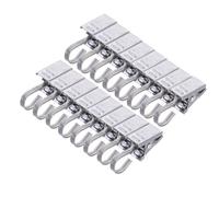 NIYANGLE 36pcs Heavy Duty Rug Hanging Clips Silver Blanket Hanger Clamps for Quilts Wall Display Serrated Grip Carpet Holder Easy Install