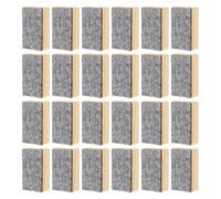 NIYANGLE 36pcs Mini Felt Chalk Erasers Small Wooden Blackboard Eraser with Comfortable Grip and Efficient Cleaning for Classroom and Home Use on Whiteboards and Blackboards