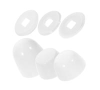 NIYANGLE 3pcs Abs Toilet Bolt Caps Covers with Washers Decorative Plastic Screw Caps for Toilet Bowl Screws Versatile Fit for Bathroom Fixtures and Floor Bolts