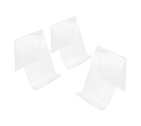 NIYANGLE 3pcs Acrylic Easel Book Stand Holder Sturdy Design for Efficient Organisation and Cookbook Display, for Artworks and Pamphlets on Bookshelf Decor