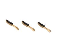 NIYANGLE 3pcs Beard Styler Tool Men Wood Beard Comb Bristle Mustache Comb Static Styling Brush Hair Brush Boar Bristle Barber Hair