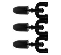 NIYANGLE 3pcs Black Electroplated Drum Lugs and Tension Rods Set - Replacement Snare Hoop Clamp Hardware for Bass Drum and Practice Building