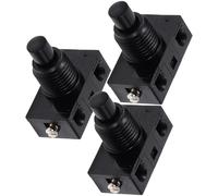 NIYANGLE 3pcs Black Foot Switch Push Button Replacement Self-reset Momentary Control Buttons for Industrial Equipment Suitable for Light Machine Controls