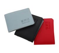 NIYANGLE 3pcs Car Document Organizer PU Leather License Holder for Vehicle Registration and Insurance Travel Document Wallet for Auto Accessories Black Blue Red