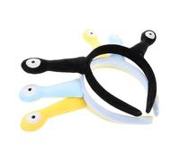 NIYANGLE 3pcs Cute Snail Eyes Plush Headband Adorable Animal Hair Accessory for Halloween Christmas and Festivals Comfortable and Durable Hair Hoop for Women