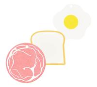 NIYANGLE 3pcs Cute Toast Style Dish Sponge Scrubber for Efficient Cleaning Reusable Sponge Pad for Kitchen and Cleaning Fruit Easy to Clean Sturdy