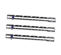 NIYANGLE 3pcs DIY Fixed Sewing Ruler for Button Positioning and Margin Measuring Aluminum and Plastic Craft Gauge with Scales for Tailoring and Quilting Random Color