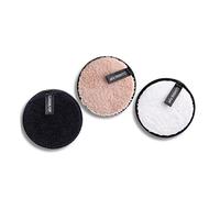 NIYANGLE 3Pcs Dual Sided Makeup Remover Pads Washable Cleansing for Gentle Face Cleaning Safe and Odorless Portable for Travel Makeup Removal White Coffee