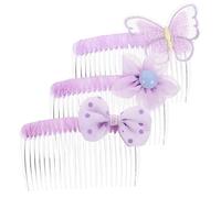 NIYANGLE 3pcs Elegant Teethed Hair for Lightweight Decorative Gauze Inserted Design for Weddings Parties and Everyday Use Smooth Touch No Hair Damage