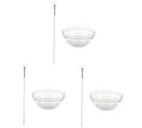 NIYANGLE 3pcs Facial Mask Applicator Brush Set with Glass Mixing Bowl Skin Friendly Silky Bristles for Precise Application DIY Beauty Tool for Chemical Peels and Easy to Clean and
