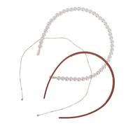 NIYANGLE 3pcs Faux Pearl Headband Women Hair Bands Spa Headwear Fashion Headbands Women Pearl Headpiece Elegance Accessory