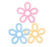 NIYANGLE 3pcs Finger Strengthener Hand Grip Trainer with Three Resistance Levels, Silicone Flower Shape Finger Resistance Bands for Home and Office Use, Comfortable and Elegant Grip