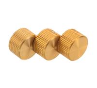 NIYANGLE 3pcs Gold Aluminum Alloy Guitar Dome Knobs Solid Core Potentiometer Volume Control Caps for Bass Keyboard Multimedia Audio Precise Tone Adjustment Replacement