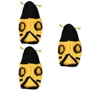 NIYANGLE 3pcs Halloween Bee Pet Costume for Dogs and Puppies Cute Bee Hoodie Apparel Cozy and Fun Fancy Dress for Halloween and Festival Celebrations