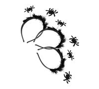 NIYANGLE 3pcs Halloween Spider Headband Bat Hair Clip for Boys and Girls Girls Costumes Accessories