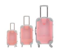 NIYANGLE 3Pcs Pink Mini False Eyelashes Storage Boxes ABS Plastic Eyelash Organizer Cases for Travel Makeup Essentials