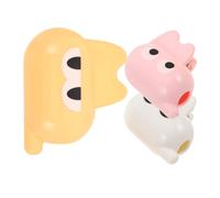 NIYANGLE 3pcs Plastic Toothbrush Head Protective Case Cover Storage Clip for Manual Electric Toothbrush Travel Use