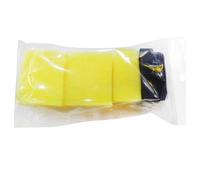 NIYANGLE 3pcs Professional Neck Duster Hair Brush Set with Comfortable Sponge Material for Salon and Home Use, Effective Hair Sweeping and Tiny Dirt Cleaning Tool in Yellow