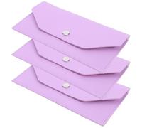 NIYANGLE 3pcs Pu Leather Change Purse for Women Small Wallet Pouch with Comprehensive Storage and Effortless Portability, for Travel and Meetings, Purple