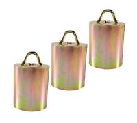 NIYANGLE 3pcs Rustic Vintage Cow Bells for Livestock Herding Anti-lost Metal Sheep Bull Bell with High Volume Sound Hanging Charm for Outdoor Farm Animal Management
