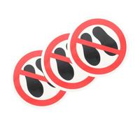 NIYANGLE 3pcs Self-adhesive Do Not Step Safety Warning Stickers, round No Stepping on Surface Sign Decals for Industrial Workplaces, Pools, and Boats