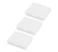 NIYANGLE 3pcs Sewing Organiser Bobbin Storage Case with 25-Grid Plastic Box for Safe Storage and Transportation Lightweight for Neat Craft and Sewing Supplies