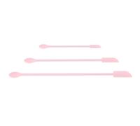 NIYANGLE 3pcs Silicone Cosmetics Spatula Face Spatula Beauty Makeup Scraper One-piece Molding Design Small Head Long Body Smooth Surface Fits Containers for Sauce and Ketchup