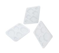 NIYANGLE 3pcs Silicone Epoxy Resin Moulds for DIY Jewelry Making Large Teardrop Hexagon Diamond Geometric Earring Necklace Pendant Casting Supplies Reusable Easy Demolding