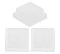 NIYANGLE 3pcs Silicone Lab Stopper Cap for 10mm Glass and Quartz Cuvettes with Thickened Edge, White Protective Seal Lid for Chemistry Experiments and Laboratory Use, Quick Installation