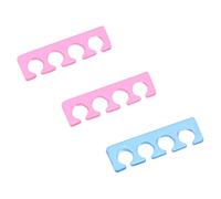 NIYANGLE 3pcs Silicone Nail Art Separator Manicure Divider Finger Toe Tool with Assorted Colors Prevents Rubbing Wet Nail Polish Fade Resistant for Professional Art Random Color