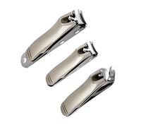 NIYANGLE 3Pcs Stainless Steel Toenail Clippers Ergonomic Nail Cutters for Easy Trimming Durable and Resistant Fingernail Clippers for Home Use Comfortable Grip for Precision