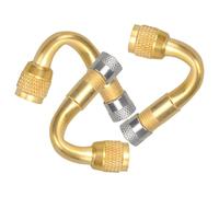 NIYANGLE 3pcs Tire Extender Copper Valve Stem Extension Adapter for Car and Rv, Multi-purpose 45 Degree Inflator Extender Fits Standard Treads for Easy Tire Inflation