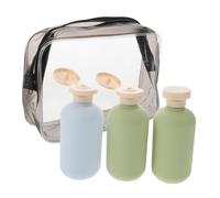 NIYANGLE 3pcs Travel Dispensing Bottle Travel Containers Pump for Shampoo Lotion