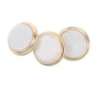 NIYANGLE 3PCS Trumpet Valve Caps Kit with Shell Inlay Finger Buttons Metal Replacement Accessories for Enhanced Sound and Durability Lightweight and Portable Trumpet Key Covers in Gold Tone