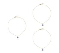NIYANGLE 3pcs Turkish Style Evil Eye Necklace Blue Amulet Pendant Charm Spiritual Protection Jewelry for Women and Men