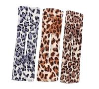 NIYANGLE 3pcs Twisting Bowknot Headbands for Women Stylish Haircut Decor Easy to Wear Creative Design for Daily Use Leopard Patterns Navy Dark Brown Brown