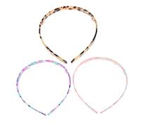 NIYANGLE 3pcs Unique Girl Hair Hoops Headband Vintage Design for Women Fine Hair Hairband for Women