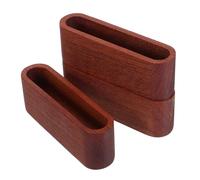 NIYANGLE 3pcs Wooden Business Card Holder Stand Compact Desktop Organizer for Men and Women Versatile Name Card Display Space-saving Professional Desk Accessory