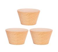 NIYANGLE 3pcs Wooden Wall Hook Clothes Hanger, Beech Cone 6x4x3.5 CM