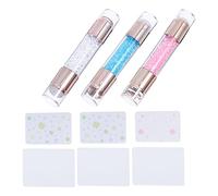 NIYANGLE 3sets Silicone Nail Art Stamper Double-ended Nail Art Tools French Manicure Supplies Diy Kit Stamping Gel Stamps
