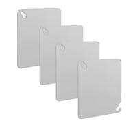 NIYANGLE 4 Inch Metal Electrical Box Cover Plates 4pcs Set, Flat Square Metal Junction Box Caps for Ceiling Light and Wall Socket Hole Covers, Utility Electrical Outlet Blank Plates