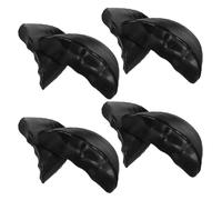 NIYANGLE 4 Pairs Reusable Shoe Toe Insert Pads in Black Pu Material with Unique Shape to Prevent Unwanted Sliding and Discomfort, Suitable for Boots and Shoes, for Men and Women