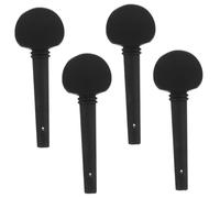 NIYANGLE 4 Pcs Decorative Ebony Cello Tuning Pegs Replacement Accessories for Cellists Handcrafted Solid Enhance Tone Quality for Professional and Student Musicians