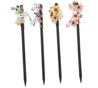 NIYANGLE 4 pcs Floral Hair Chopsticks for Vintage Chinese Hair Sticks Elegant Accessories for Women for Hanfu Outfits for Charming Styles