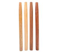 NIYANGLE 4 Pcs Hardwood Wooden Replacement Handles 40Cm Long for Garden Tools Ergonomic Design Compatible with Hoes Shovels Sickles for Outdoor Gardening