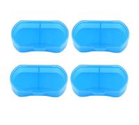 NIYANGLE 4 Pcs Pocket Case Medicine Organizer Pill Organizer with 2 Grids Removable Lids Lightweight Plastic Travel Pill Box