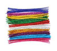 NIYANGLE 400PCS Colorful Glittering Bendable Sticks DIY Craft Twisting Rods for Adults Creative Imagination Development Mixed Colors for Birthday Party Decoration